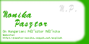 monika pasztor business card